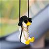 Pwsap Ornamenti Specchietti Retrovisori Auto, Carina Ciondolo Anatra con Cappello Occhiali da sole, Ciondolo A Forma di Anatra Oscillante, Car Hanging Ornament, Appeso Accessori Ornamenti per Auto e Casa