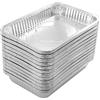 Ulalaza 30 pezzi quadrati 21X14X4.5 cm vassoi usa e getta in foglio di alluminio contenitori per arrostire contenitori in carta stagnola per la cottura al forno conservazione congelata degli alimenti