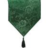 Threadmade Elrene Home Fashions Runner da tavola in jacquard con stella di Natale, 33 x 177,8 cm, verde