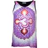 GURU SHOP, Psytrance Canotta, Top da Uomo, Psytrance Om, Sintetico, Dimensione Indumenti:Large, Canottiere