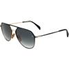 DAVID BECKHAM DB 7095/G/S Occhiali da sole da uomo Nero e Oro Opaco