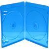MediaRange Custodia doppia Celeste Blu Ray Disc 7mm in plastica per DVD BD o CD - BOX39-2-50