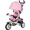 DecHome Triciclo per Bambini 1-5 Anni con Maniglione Bianco/Rosa 0PKW98F DecHome