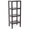 TATAY Scaffale Bagno a 4 Ripiani | Resistente all'Umidità | Inclusi Viti e Compatibile con Sistema Quick Fix | Per Interni ed Esterni | Portata fino a 40 kg - Modello Lombok - Marrone