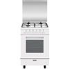 Glem Gas Cucina A554MX6 Bianco 4 Fuochi Gas Forno Elettrico 54L Classe A