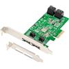 Dawicontrol DC-624E - Blister controllore Raid, 2 PCI-e, 4 canali, SATA III, Raid 0/1/5/10