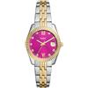 Fossil Orologio Scarlette da donna, 32 mm, movimento al quarzo con data a tre lancette e cinturino in acciaio inossidabile, 32 mm, Tono argento e rosa