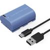 SMALLRIG LP-E6NH Batteria 2400mAh per Canon R6II/R5/R6/R7, Batteria per Fotocamera Ricaricabile con USB-C 2.5H Ricarica Rapida per Canon R, R5C, 5DIII/IV, 6D, 6DII, 7D, 60Da, 70D, 80D, Blu - 4264