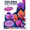 WhiteRaven Books Libro da colorare per adulti e adolescenti: Colora con i numeri - Fiori della natura: Motivi floreali rilassanti e antistress per la calma e l'ispirazione
