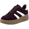 Rieker M7601, Sneaker Low Donna, Colore: Rosso, 42 EU