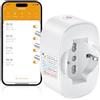 SURFOU Presa Smart WiFi, Presa Elettrica Intelligente Italiana Tipo L con Timer, Compatibile con Alexa e Google Home, Funzione Temporizzata Domotica con Misuratore di Consumo, App Smart Life/Tuya,16A