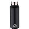 Bergner Q3078 Borraccia per Acqua, 750 ml, in Acciaio Inox, Colore: Verde Nero, Metallo
