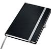 Leitz Notebook Style A5 a quadretti, copertina rigida, 160 pagine, 80 fogli, carta certificata FSC da 100 g/m², fascia elastica e segnalibro, per ufficio e casa, nero, 44861094