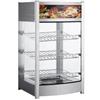Forcar Multiservice Vetrina espositore riscaldata Inox con 3 piani . RTR97L