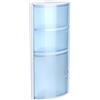 TATAY Armadietto Bagno Angolare con 2 Ante | Fissaggio con o senza Viti | Polipropilene | Viti Incluse | Facile da Pulire e Montare | Supporta fino a 8 kg | Plastica Resistente | 20x20x62,5 cm - Blu