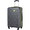 PUCCINI Valigia California Valigia rigida Valigia da Viaggio Leggera con 4 Ruote M-L-XL, grigio, L, Valigia media