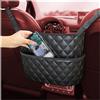 JNNJ Borsa Portaoggetti in Pelle Tra I Sedili Dell'auto, Multifunzione Borsa da Tasca per Auto, Organizzatore Tasca Appesa per Schienale per Sedile Auto per Borsetta Telefono Documenti Borsa