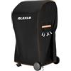 QLSXLB Copertura Barbecue da Esterno, Robusto Tessuto Oxford 600D Telo Impermeabile Protettivo 77x70x110cm, Copri Griglia BBQ con Sfiato Aria Antivento Anti Pioggia Polvere Sole Neve Nero