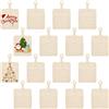 OLYCRAFT 16 taglieri in legno con manico, mini tagliere rettangolare in legno grezzo, vassoio da portata per formaggi fai da te, decorazione natalizia, casa, cucina, frutta e verdura - 15,5 x 30 cm