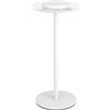 Eglo Lampada da tavolo a LED Trepella, senza fili, dimmerabile, con cambio di colore, lampada da comodino in metallo bianco e plastica trasparente, RGB, bianco caldo