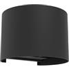 EGLO Lampada a LED per esterni Calpino 3, lampada da parete con illuminazione sopra e sotto, in alluminio nero, luce bianca calda, IP54
