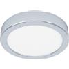 Eglo Lampada da soffitto a LED Fueva 6, per bagno, Ø 16,5 cm, in acciaio cromato e plastica bianca, colore luce: bianco caldo e bianco freddo, IP44