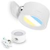 BRILONER Sticklights - Lampada parete senza fili, touch, dimmerabile, CCT, rimovibile magneticamente, applique a batteria, applique ricaricabile, applique camera da letto, 9x7,5x4 cm, bianco