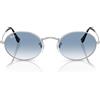 Ray-Ban Occhiali da Sole RB3547 003/3F Oval Argento/Blu Sfumato Unisex