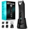 Singphere Rasoio Elettrico Corpo Uomo, Rasoio corpo uomo con 4 pettini, Rasoio Parti Intime con luce LED e display, Rasoio intimo per ascelle, viso, arti, capelli, impermeabile IPX7