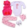 ZIYIUI Bambole Reborn Vestiti Neonato Vestiti Set,Vestiti Reborn 55 cm Adatto a 50 cm - 55 cm Reborn Doll，Set di Cartoni Animati Della Giraffa. Giacca in Morbido Cotone Bambole Reborn Dolls Vestiti