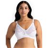 Dorina Madeline Bralette Senza Ferretto, Senza Imbottitura, Tessuto Tricot Opaco con Pizzo, Spalline Regolabili e Ali a U, Bianco