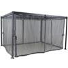 DEGHI Zanzariera per gazebo 3x3,8 m in poliestere grigio - Shine