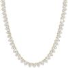 Michooyel Cuore Collana da tennis 6 mm, placcata oro/argento, catena da donna in argento, catena da uomo in oro con zirconi 5A, ip hop per uomini e donne, 40-60 cm