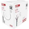 EMOS - Cavo di rete UTP CAT 5e, 100 m, PVC - Cavo patch UTP CAT5e - Filo Cu- Cavo LAN Gigabit - Cavo Ethernet non schermato - per interni