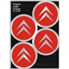 4R Quattroerre.it Adesivi Copriruota Ufficiali Compatibili con Citroen Old, 4 Loghi da 48 mm, Rosso