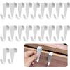 MIPIACE 20 Pezzi Ganci per Porta,Attaccapanni da Porta,Nessuna Necessità di Foratura,Appendiabiti da Porta per Bagno Camera da Letto Armadio Cucina Armadietto (Bianco)