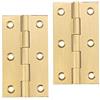 YOFASEN Cerniere in Rame - Cerniere Piccolo Cerniera Armadio Porta Cassetto Finestra Cassetta Degli Attrezzi Cerniera per Mobili, Oro, 3.5 pollici(89x50x2.1mm) - 2pcs
