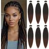 SSCCORY 26 Pollici Pre allungato treccia estensione dei capelli per box trecce 6 confezioni Acqua calda impostazione morbido Yaki texture lungo senza nodi Estensioni dei capelli sintetici per(T30)