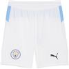 PUMA Manchester City FC Pantaloncini Uomo 25/26, Bianco (White x Team Light Blue), M