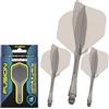 WINMAU Freccette Fusion Sistema Integrato di Volo e Albero - No.2 Forma e Design - Grigio,Longueur intermédiaire