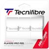 Tecnifibre Players PRO Feel - Impugnatura da Tennis, Confezione da 3, Colore: Bianco