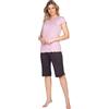 e.Femme Pigiama donna Nelly 420 in viscosa, rosa antico, 50