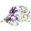 Hip Hop Honour Berretto NY Viola Bianco Fiori Esotici Tropicale Baseball Bali - Taglia unica - Viola