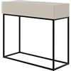 Selsey Tavolo consolle con cassetto, tavolino da 90 cm, tavolo da toaletta Veldio grigio beige gambe nero