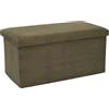 Home Deco Factory, HD0535, Panca Pieghevole a Coste Verde - Design Elegante e Multifunzionale, Ideale per Soggiorno o Ingresso, Pratico Spazio per riporre, Comfort di Seduta, 76x38x38 cm, Verde