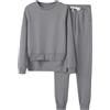 Generico Tute Donna Casual Leggera Tuta Da Casa Curvy Pullover Felpa Senza Cappuccio E Jogging Pantaloni Set Coordinati Abbigliamento Elegante Morbida Completi 2 Pezzi Ginnastica Workout Fitness Outfit