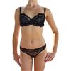 Infiore Reggiseno 1002 Balconcino in Pizzo elasticizzato Con Ferretto Non Imbottito (5 XL IT Donna, Nero)