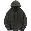 FASLOLSDP Felpa con cappuccio da uomo, calda, a maniche lunghe, con cappuccio, per attività all'aria aperta, tempo libero, streetwear baggy, a maniche lunghe, vintage, invernale, con cappuccio, Nero ,