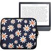 kwmobile Custodia Universale per eReader - Copertina in Neoprene Blu/Bianco/Giallo con Chiusura a Zip - Misura - Astuccio portatablet