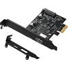 YBBOTT Controller PCI Express 1X per USB 3.1 Gen 2 (10 Gbit/s), scheda di espansione PCI-E per USB 3.1 (A+C) con connettore di alimentazione SATA a 15 pin per Windows 8/8.1/10/Linux.